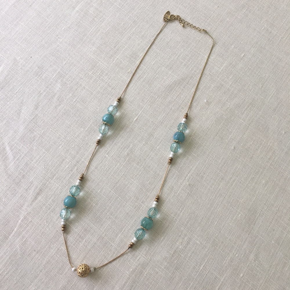 Gold and Blue Necklace Versatile